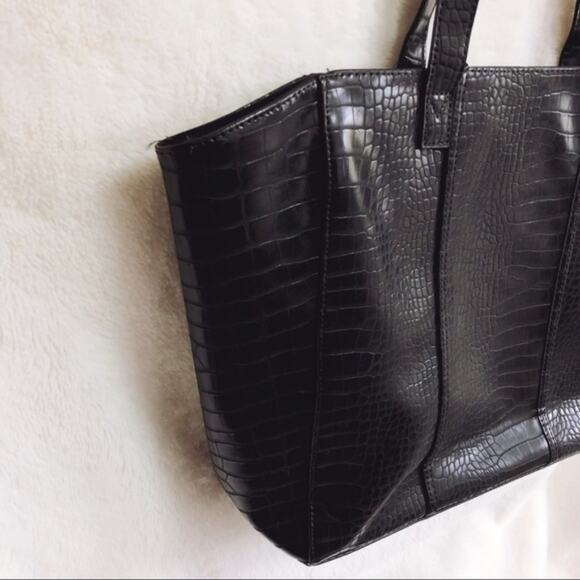 Neiman Marcus Black Pattern Large Tote Bag - Picture 7 of 8